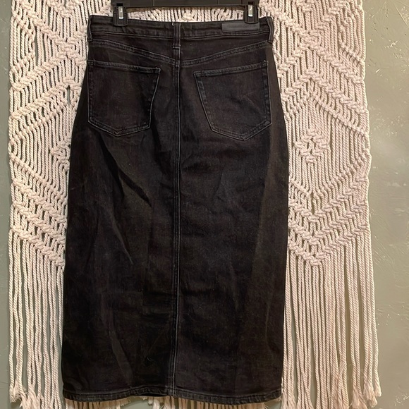 Black Midi Jean Skirt - Picture 2 of 6